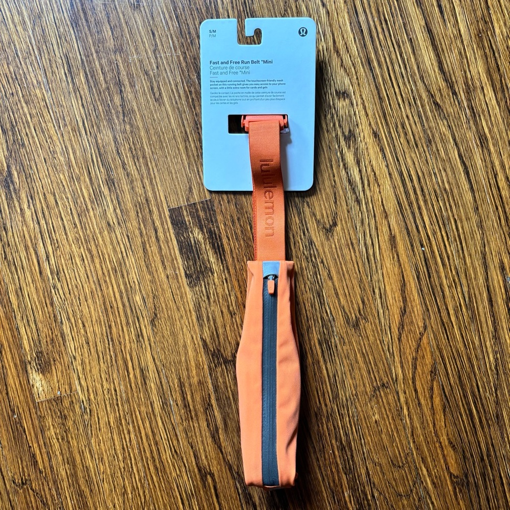 Lululemon Bright Orange Fast and Free Run Belt Mini
